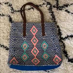 Love stitch tote bag